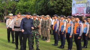 Polres Banyuasin Laksanakan Apel Gelar Pasukan Ops Lilin Musi 2024, Siapkan Pengamanan di Gereja dan Antisipasi Kemacetan