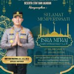 Peringatan Isra Mi’raj, Kapolres Banyuasin Ajak Masyarakat Tingkatkan Keimanan Dan Ketaqwaan Kepada Allah SWT