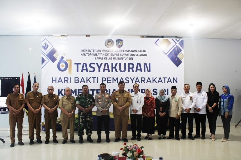 Lapas Banyuasin Gelar Tasyakuran Peringatan HBP ke-61, Beri Bantuan Sosial dan Penghargaan Kepada Stakeholder