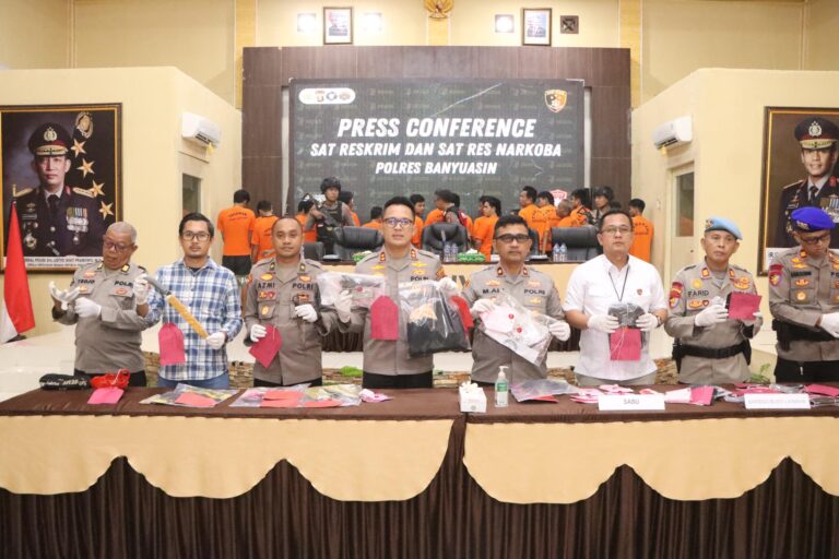 Gelar Press Release, Ini Capaian Polres Banyuasin Di Bulan Juni